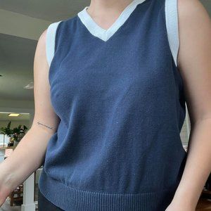 White Stag Navy Blue Sleeveless Sweater Vest